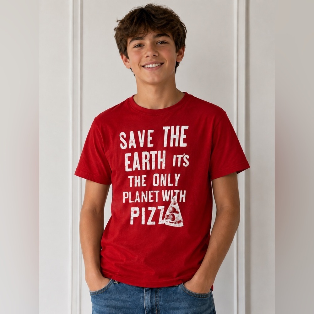 Crazy 8 Boys Red Graphic T-Shirt Size XL (14)